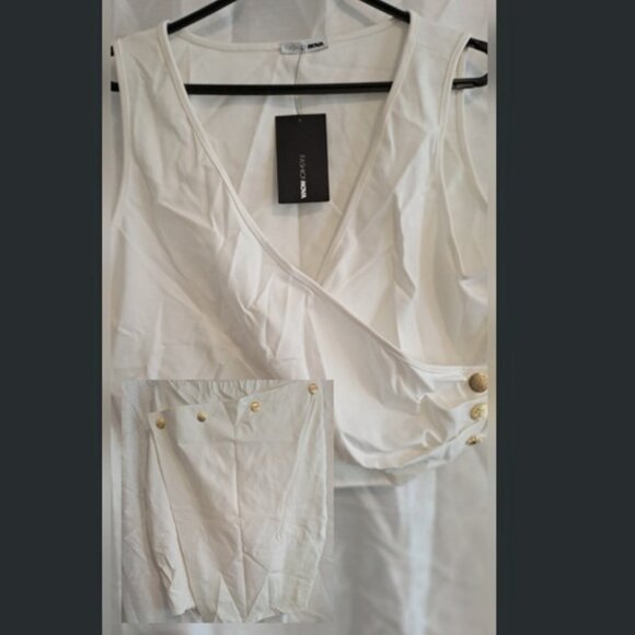 FASHION NOVA WHITE/CREAM 2 PIECE SET SIZE 3X - Picture 3 of 6